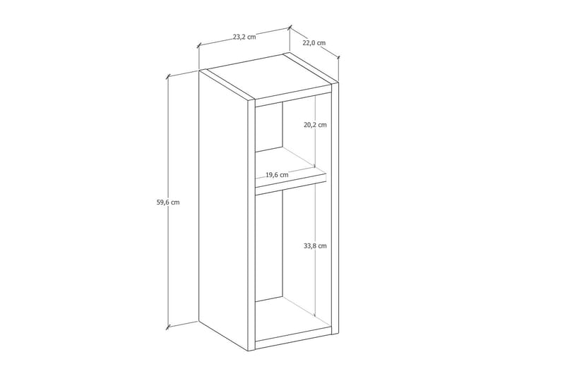 Haroun Sängbord 23 cm - Antracit - Möbler - Bord & matgrupper - Avlastningsbord - Sängbord & nattduksbord