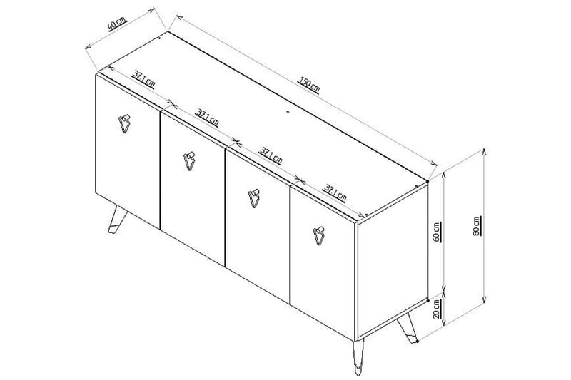 Hazelle Konsollbord 150 cm - Vit/Guld - Möbler - Bord & matgrupper - Avlastningsbord - Hallbord