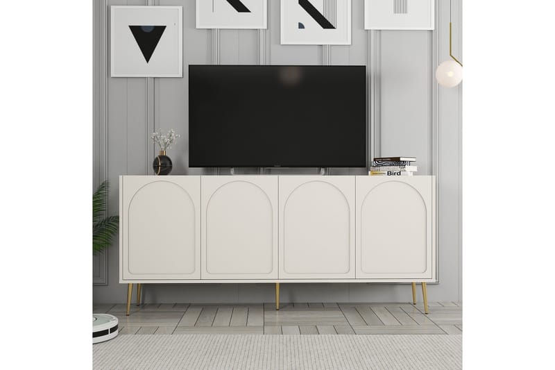 Hazim Konsollbord 180 cm - Cream/Guld - Möbler - Bord & matgrupper - Avlastningsbord - Hallbord