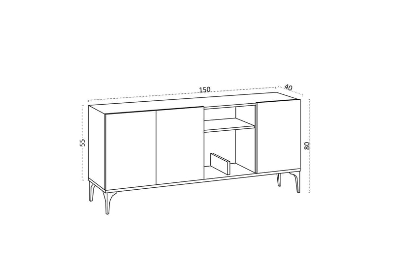 Heshel Konsollbord 150 cm - Vit/Guld - Möbler - Bord & matgrupper - Avlastningsbord - Hallbord