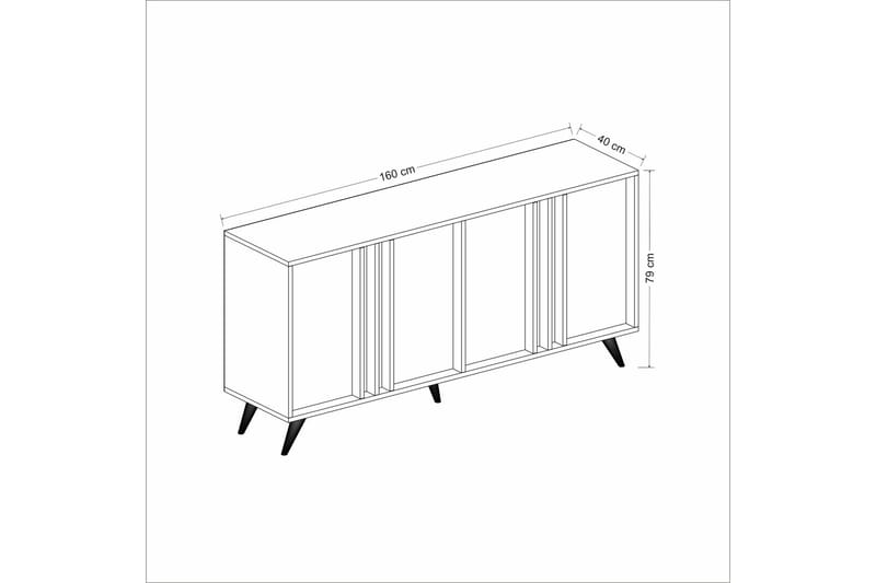 Honani Konsollbord 160 cm - Valnöt/Antracit - Möbler - Bord & matgrupper - Avlastningsbord - Hallbord