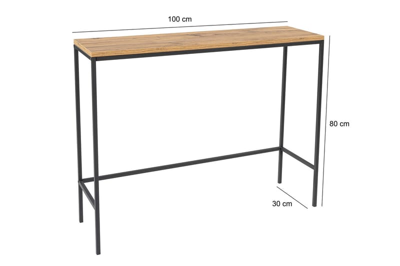 Horacio Sidobord 100 cm - Svart - Möbler - Bord & matgrupper - Avlastningsbord - Lampbord