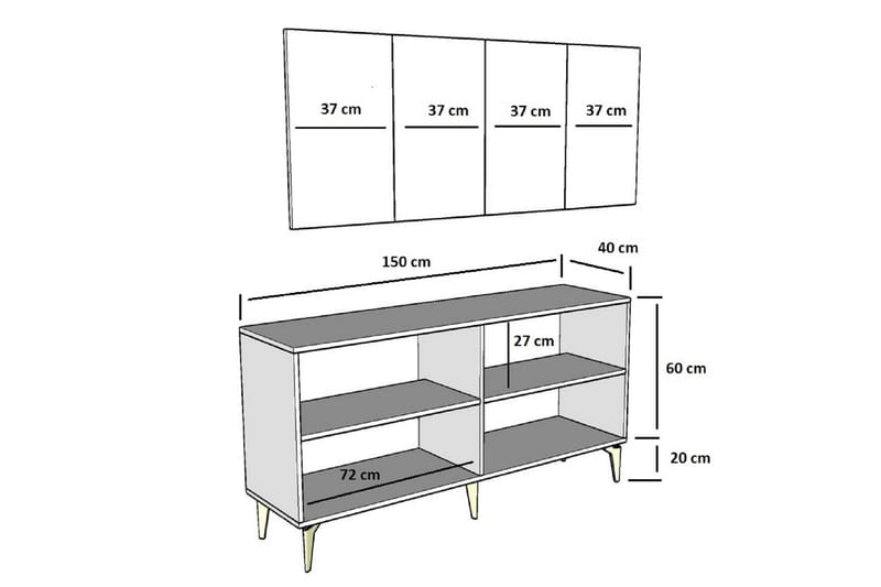 Horatio Konsollbord 150 cm - Antracit - Möbler - Bord & matgrupper - Avlastningsbord - Hallbord