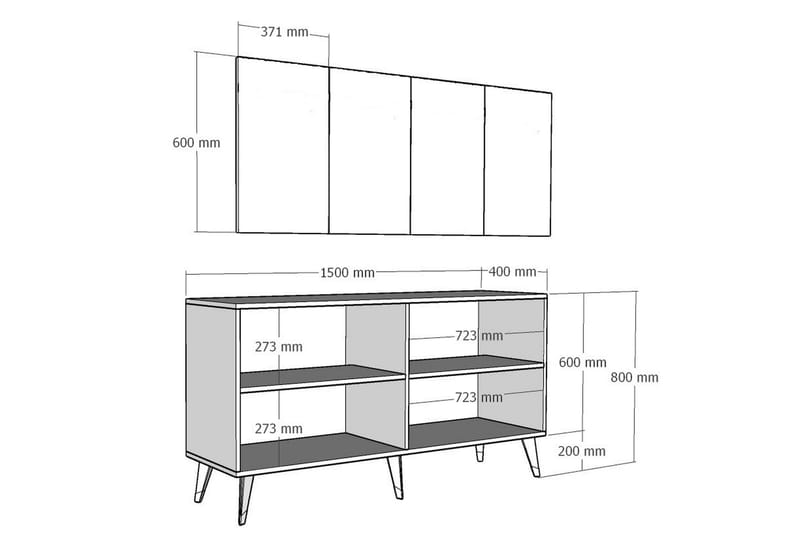 Isil Konsollbord 150 cm - Antracit/Guld - Möbler - Bord & matgrupper - Avlastningsbord - Hallbord