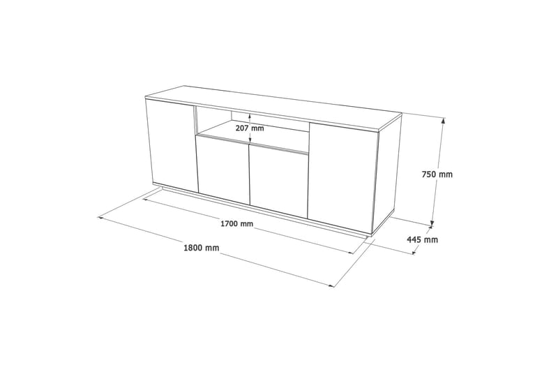 Jaivind Konsollbord 180 cm - Brun/Antracit - Möbler - Bord & matgrupper - Avlastningsbord - Hallbord