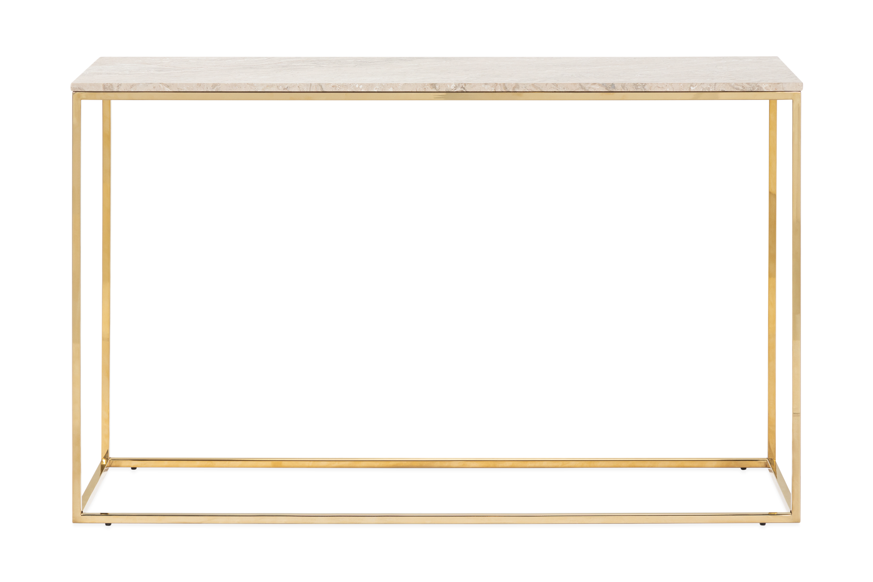 Carrie Avlastningsbord 120 cm Marmor - Beige/Mässing Konsolbord & sidobord Beige,Guld,Mässing Metall