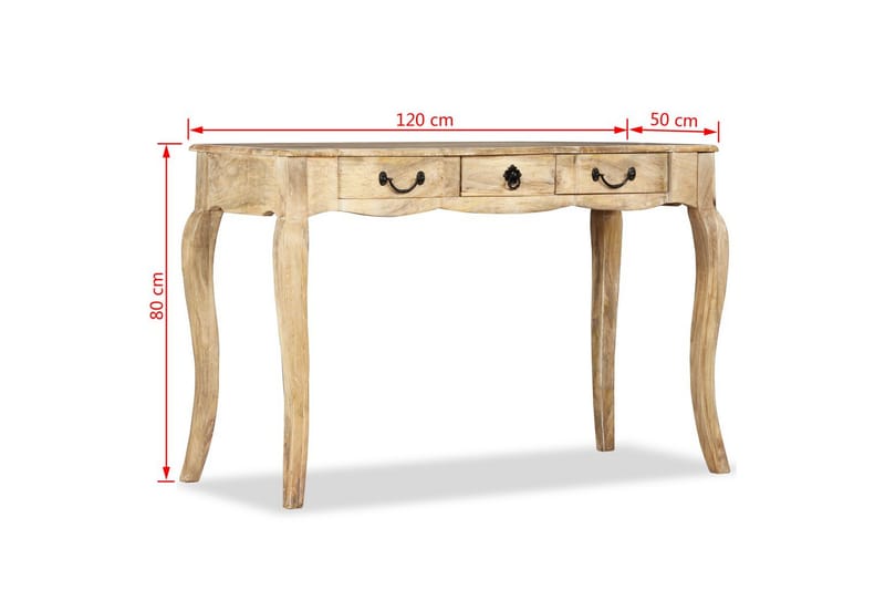 Konsolbord massivt mangoträ 120x50x80 cm - Brun - Möbler - Bord & matgrupper - Avlastningsbord - Konsolbord & sidobord