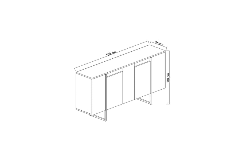 Luxe Konsollbord 160 cm - Grå/Svart - Hallbord - Konsolbord & sidobord