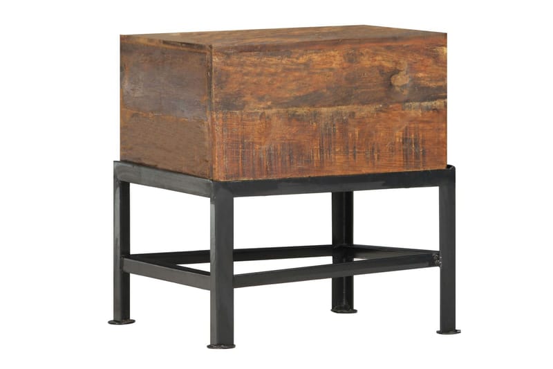 Pall 35x35x40 cm massivt återvunnet trä - Brun - Hallbord - Konsolbord & sidobord
