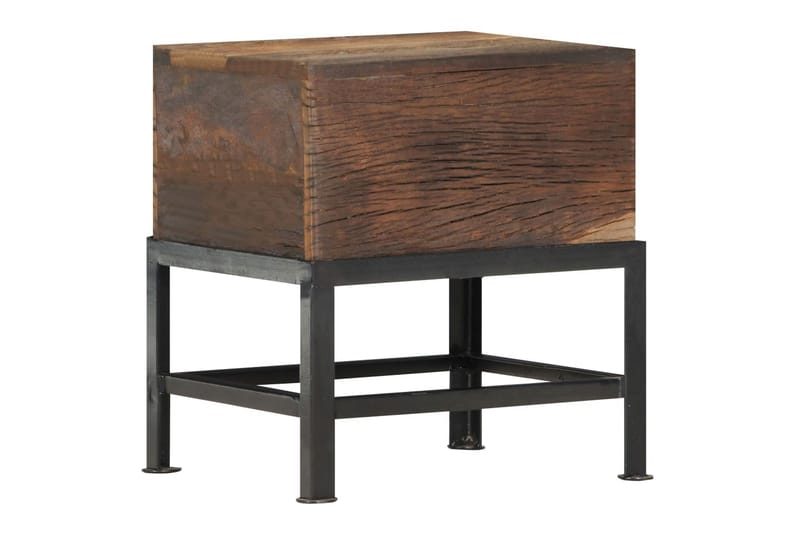 Pall 35x35x40 cm massivt återvunnet trä - Brun - Hallbord - Konsolbord & sidobord