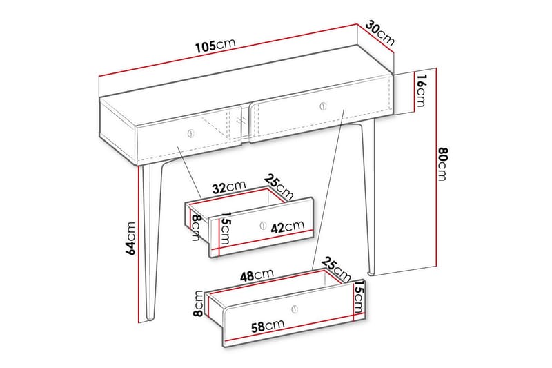 Rathmore Sidobord 105 cm - Grön - Lampbord - Brickbord & småbord