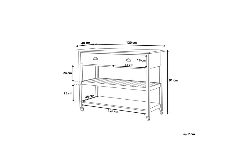 Shawano Serveringsbord 120 cm - Svart - Möbler - Bord & matgrupper - Avlastningsbord - Lampbord