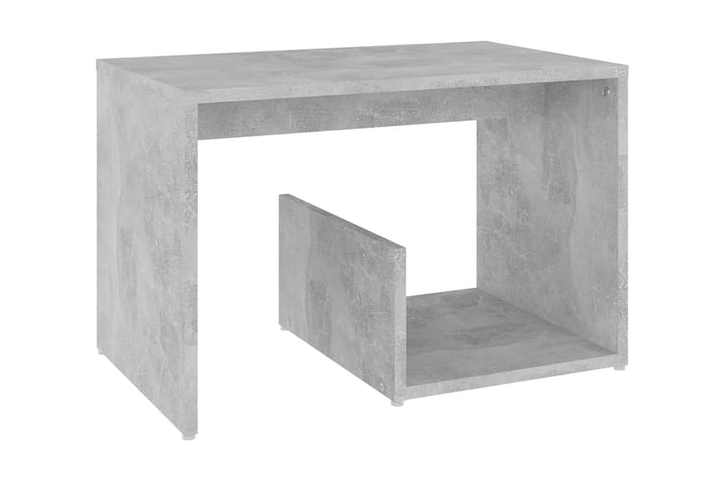 Sidobord betonggrå 59x36x38 cm spånskiva - Grå - Lampbord - Brickbord & småbord