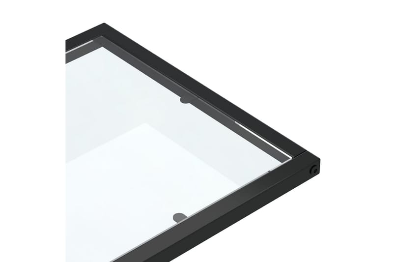 Sidobord till datorbord genomskinligt 50x35x65 cm härdat gla - Transparent - Lampbord - Brickbord & småbord