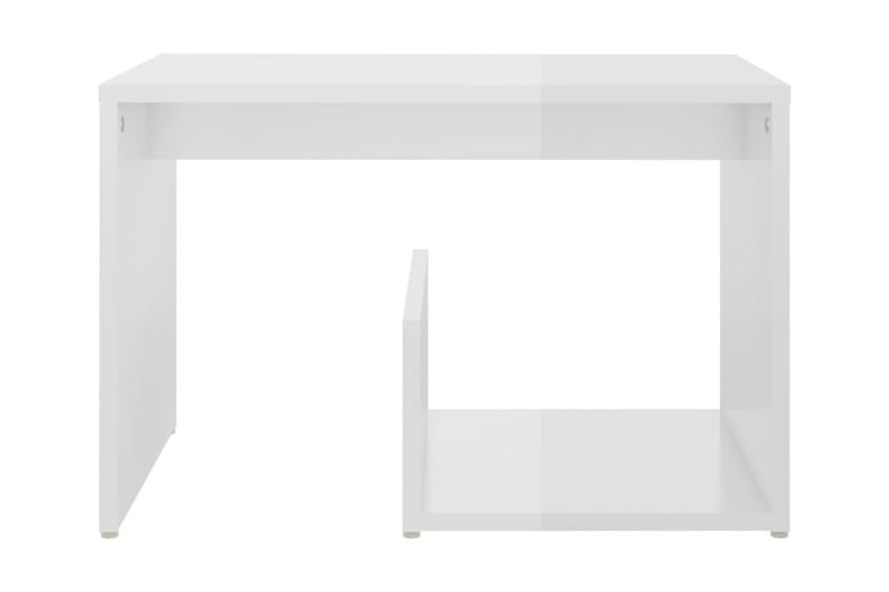 Sidobord vit högglans 59x36x38 cm spånskiva - Vit - Lampbord - Brickbord & småbord
