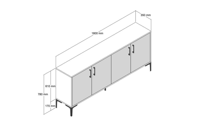 Levents Konsollbord 180 cm - Beige - Möbler - Bord & matgrupper - Avlastningsbord - Hallbord