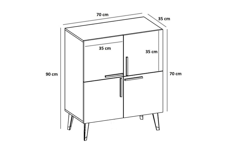 Makro Konsollbord 70 cm - Svart Marmor - Möbler - Bord & matgrupper - Avlastningsbord - Hallbord