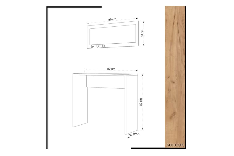 Mod Design Skrivbord - Trä - Avlastningsbord