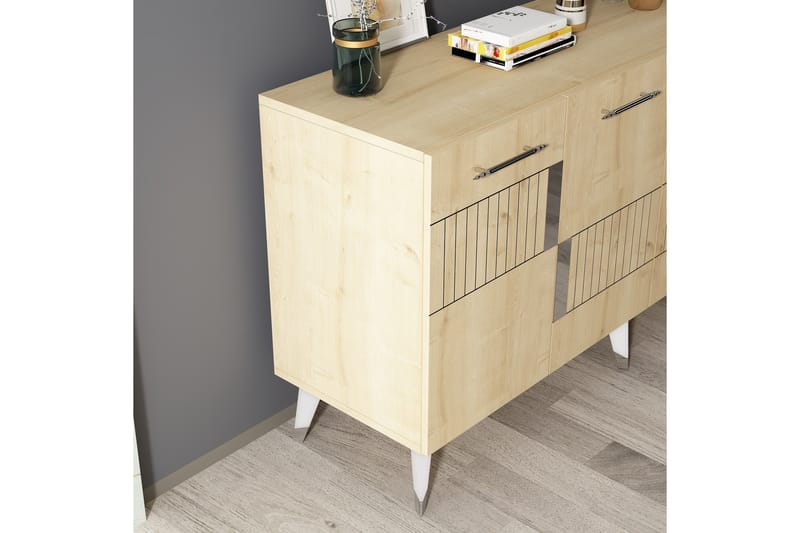 Moda Konsollbord 150 cm - Brun/Ek/Silver - Möbler - Bord & matgrupper - Avlastningsbord - Hallbord