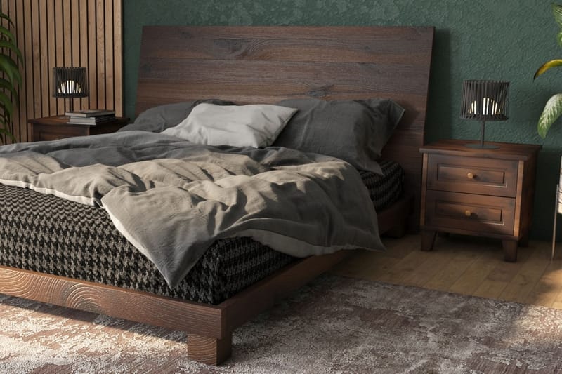 Mossala Sängbord 45x45 cm Brun - Hanah Home - Sängbord & nattduksbord