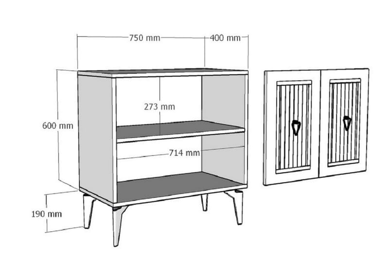 Nandy Konsollbord 75 cm - Antracit/Silver - Möbler - Bord & matgrupper - Avlastningsbord - Hallbord