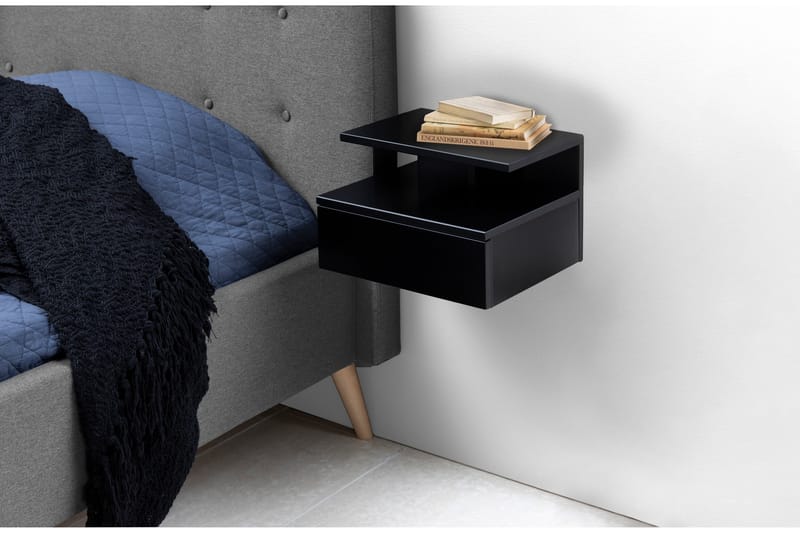 Abusala Sängbord 32 cm - Svart - Sängbord & nattduksbord