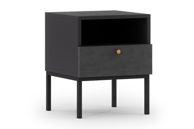 Anjal Sängbord 40 cm - Svart - Sängbord & nattduksbord