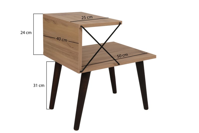 Kaysie Sängbord 50 cm - Natur - Möbler - Bord & matgrupper - Avlastningsbord - Sängbord & nattduksbord