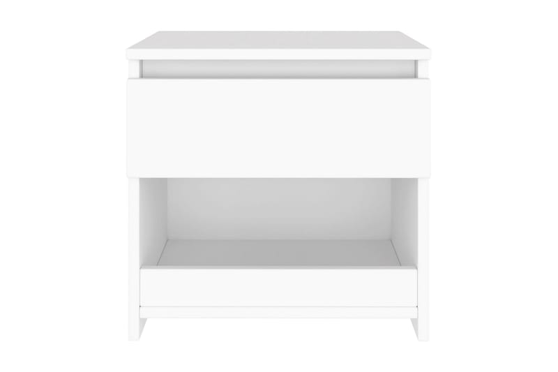 Nattduksbord vit 40x30x39 cm spånskiva - Vit - Sängbord & nattduksbord