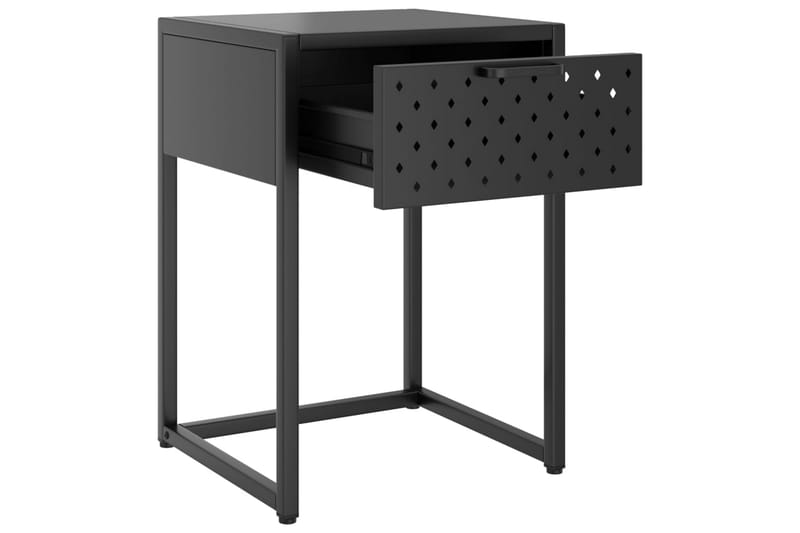 Sängbord antracit 35x35x54 cm stål - Antracit - Sängbord & nattduksbord