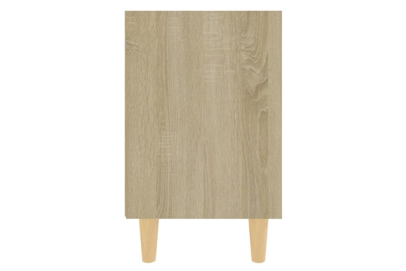 Sängbord med ben i massivt trä 2 st sonoma-ek 40x30x50 cm - Brun - Sängbord & nattduksbord