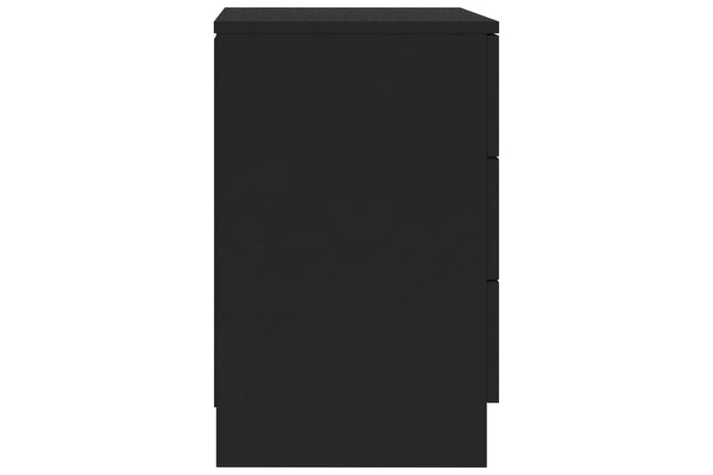 Sängbord svart 38x35x56 cm spånskiva - Svart - Sängbord & nattduksbord