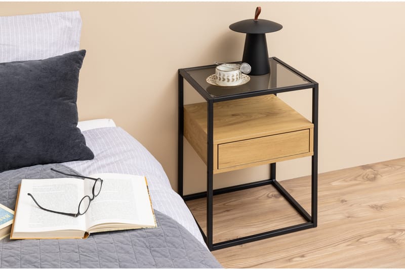 Sakila Sängbord 35 cm - Ek - Sängbord & nattduksbord