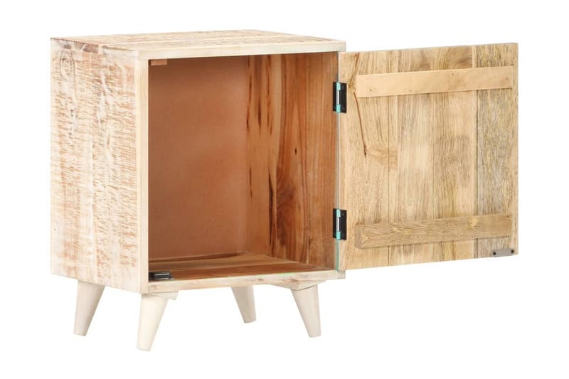 Snidat sängbord 40x30x50 cm massivt akaciaträ - Flerfärgad - S�ängbord & nattduksbord
