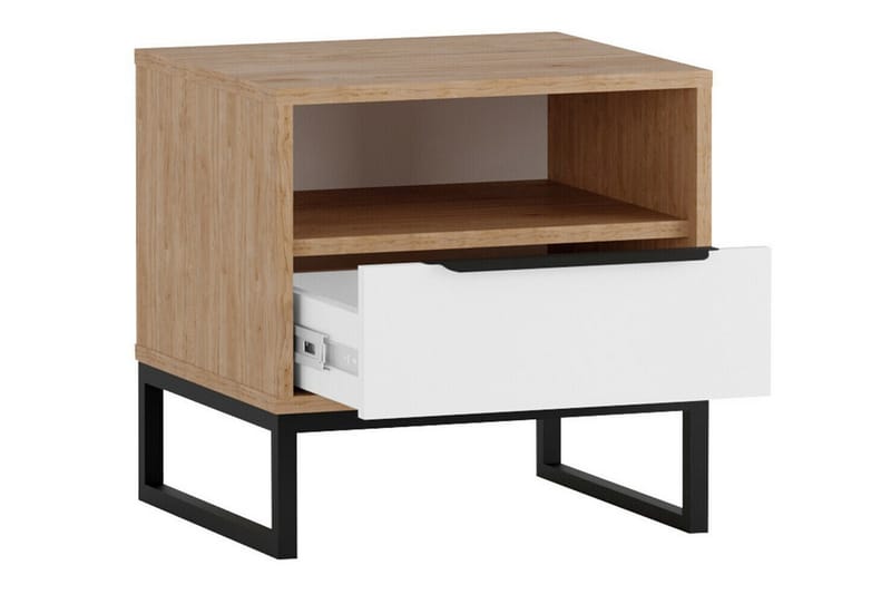 Staffin Sängbord 45 cm - Vit - Sängbord & nattduksbord