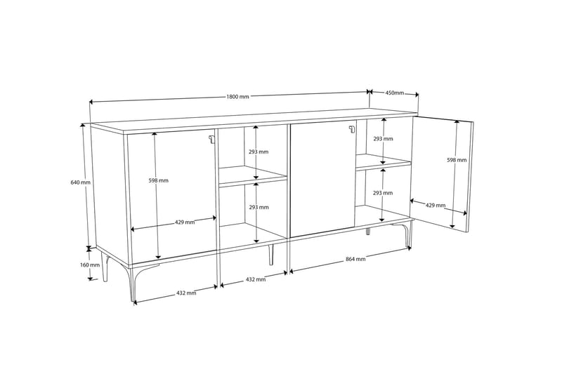 Vision Konsollbord 180 cm - Ek - Möbler - Bord & matgrupper - Avlastningsbord - Hallbord