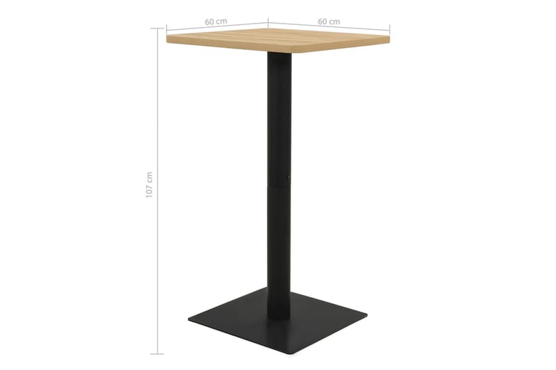 Bistrobord ekfärg 60x60x107 cm - Brun - Möbler - Bord & matgrupper - Barbord & ståbord