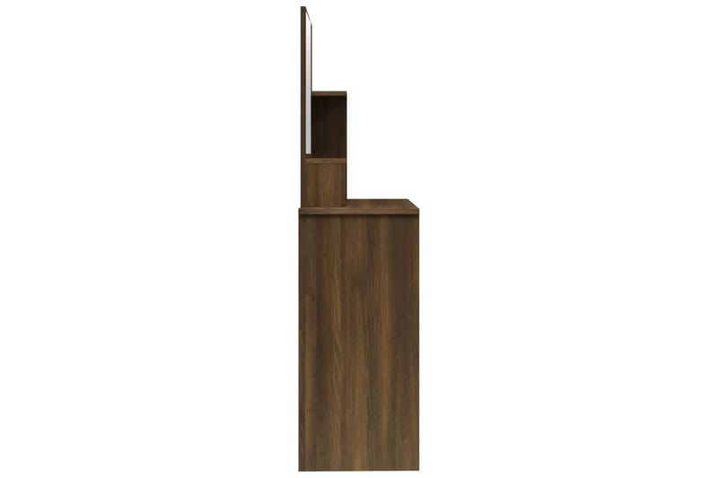 beBasic Sminkbord med spegel brun ek 86,5x35x136 cm - Brown - Sminkbord & toalettbord