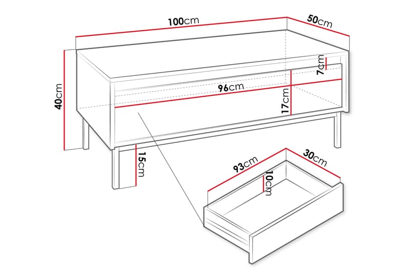 Bjurholm Soffbord 100 cm - Beige - Möbler - Bord & matgrupper - Soffbord