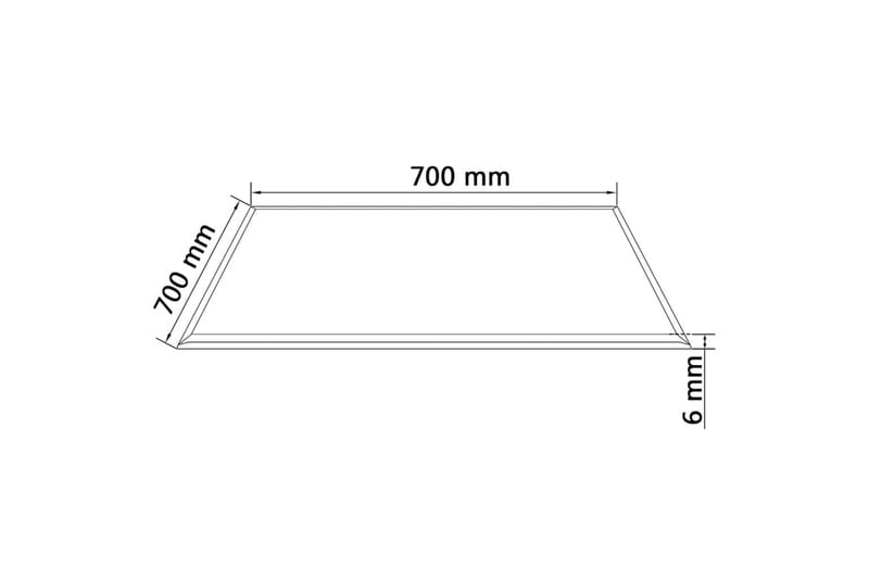 Bordsskiva härdat glas kvadratisk 700x700 mm - Transparent - Möbler - Bord & matgrupper - Bordstillbehör - Bordsskiva