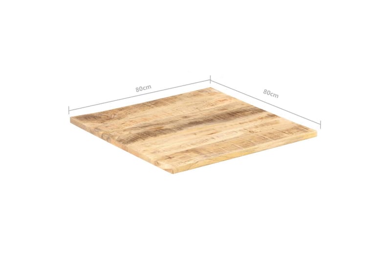 Bordsskiva i massivt mangoträ 25-27 mm 80x80 cm - Brun - Möbler - Bord & matgrupper - Bordstillbehör - Bordsskiva