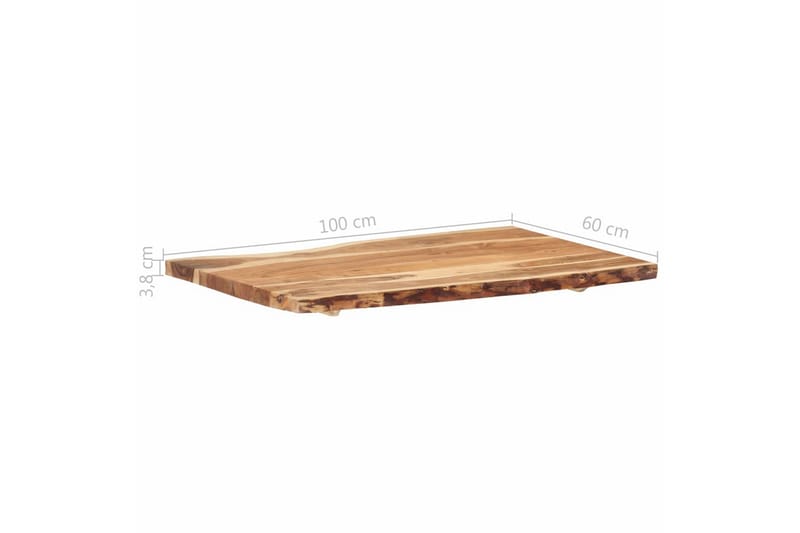 Bordsskiva massivt akaciaträ 100x(50-60)x3,8 cm - Brun - Möbler - Bord & matgrupper - Bordstillbehör - Bordsskiva