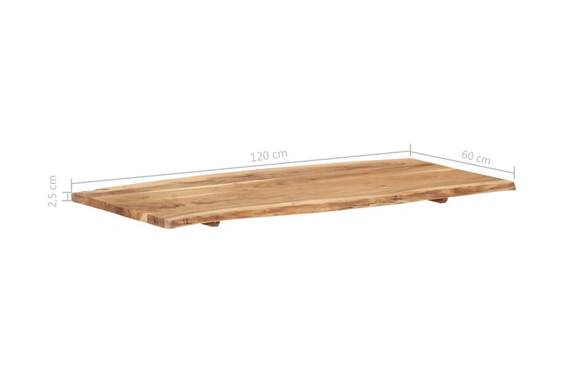 Bordsskiva massivt akaciaträ 118x(50-60)x2,5 cm - Brun - Möbler - Bord & matgrupper - Bordstillbehör - Bordsskiva