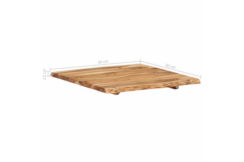 Bordsskiva massivt akaciaträ 58x(50-60)x2,5 cm - Brun - Möbler - Bord & matgrupper - Bordstillbehör - Bordsskiva