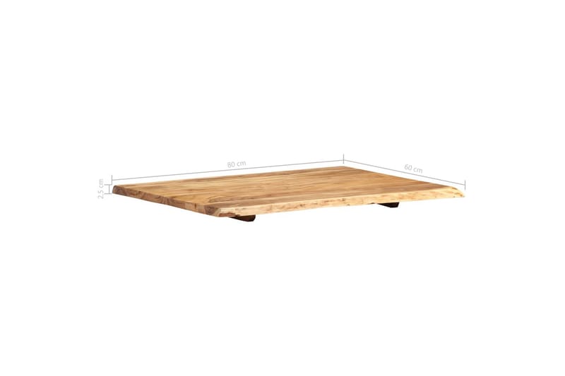 Bordsskiva massivt akaciaträ 80x(50-60)x2,5 cm - Brun - Möbler - Bord & matgrupper - Bordstillbehör - Bordsskiva