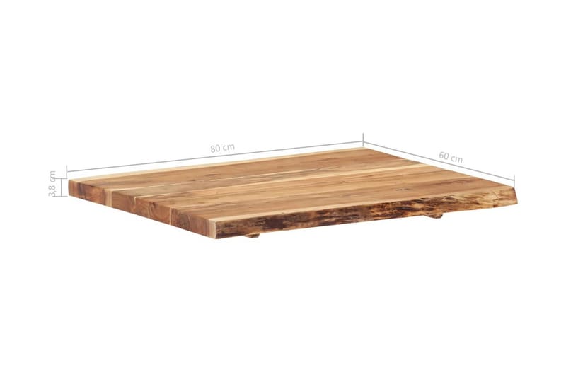 Bordsskiva massivt akaciaträ 80x(50-60)x3,8 cm - Brun - Möbler - Bord & matgrupper - Bordstillbehör - Bordsskiva