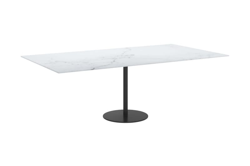 Bordsskiva vit 120x65 cm 8 mm härdat glas med marmortextur - Vit - Möbler - Bord & matgrupper - Bordstillbehör - Bordsskiva