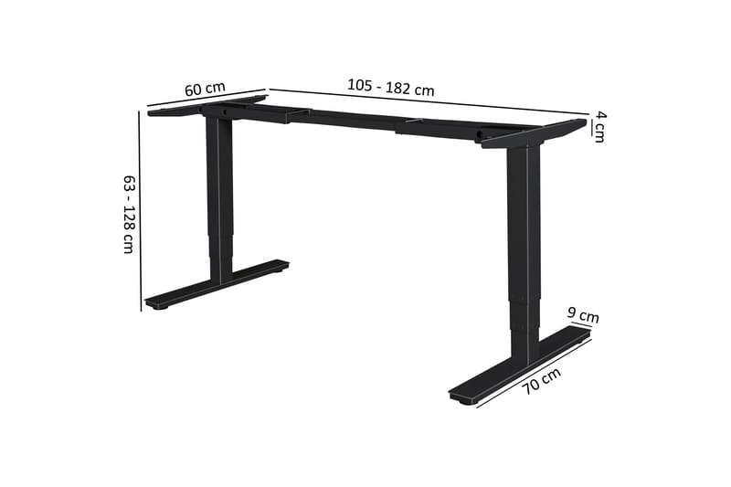 Weer Skrivbordsunderreden 182 cm - Svart - Möbler - Bord & matgrupper - Bordstillbehör - Underrede bord