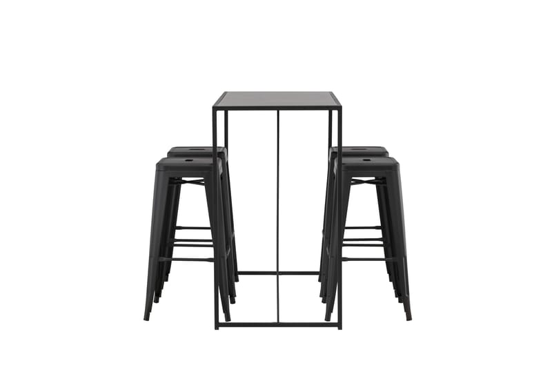Brea Matgrupp  120 cm Rektangulär med 4 Ochovi stolar - Svart - Matgrupper