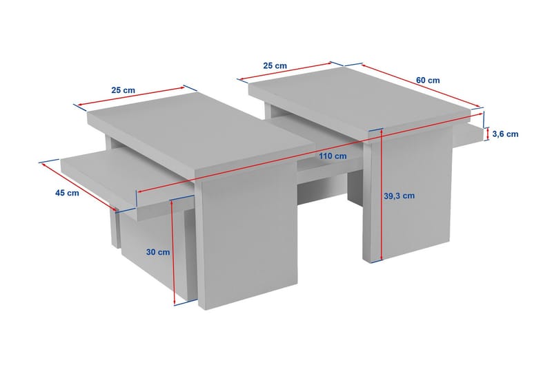 Dabi Soffbord 110x45 cm - Marmor/Beige - Möbler - Bord & matgrupper - Soffbord